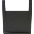 A black, rectangular plastic magazine or brochure holder with tall side supports, designed to complement the Front Panel | EdenPURE 500 XL | WLSPL - 02-WG.