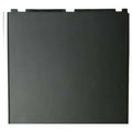 A single, flat, rectangular black roof tile with a smooth surface and interlocking edges, designed for modular installation on rooftops such as the Left Panel | EdenPURE 500 XL | WLSPL - 03-WG.