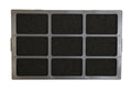 The Filter | A5153 is a rectangular black filter with a plastic grid dividing it into nine equal sections, each filled with foam or mesh material.