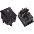 Two black EdenPURE Copper Smart Power Switch YN015 rocker switches, each with four metal terminals—one shows the ON/OFF symbol, while the other displays its underside with exposed connectors.