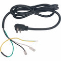 A black AC Cord for EdenPURE Wall Hugger and GEN21 (YN010) features a three-prong angled plug, three exposed wires—green, white, and black—with metal connectors at the ends, and is loosely coiled.