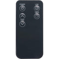 The Remote Control | YN012 features a simple design with five clearly labeled buttons—Power, Temp up, Temp down, Low, and Timer—each marked with an icon for easy use.