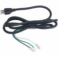 The AC Cord | YN004 | EdenPURE Copper Smart is a black power cord with a two-prong plug and three exposed, connector-tipped wires (white, green, black), displayed on a white background.
