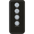 A black EdenPURE GEN 4 Remote features four vertically arranged buttons—ON/OFF, Mode, Temp Up, and Temp Down—with matching icons.