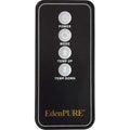 The Remote – YN007 is a black remote with five buttons labeled Power, Mode, Temp Up, Temp Down, and arrows, each featuring white text and icons.